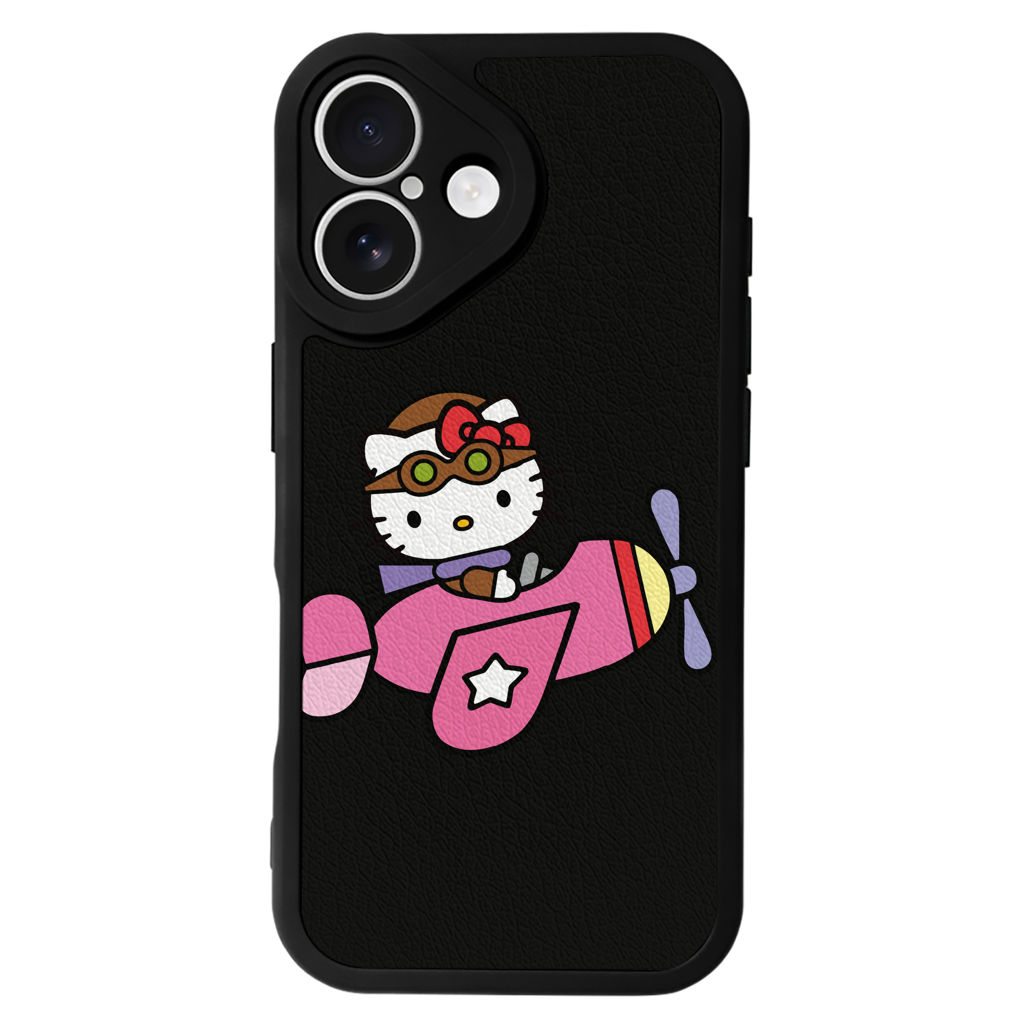 （画像用） Hello Kitty ハローキティ 【iPhone 16シリーズ対応】シリコンスマホケース（レザー調） 材質：シリコン